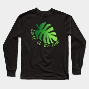 Green Monstera Leaf Long Sleeve T-Shirt